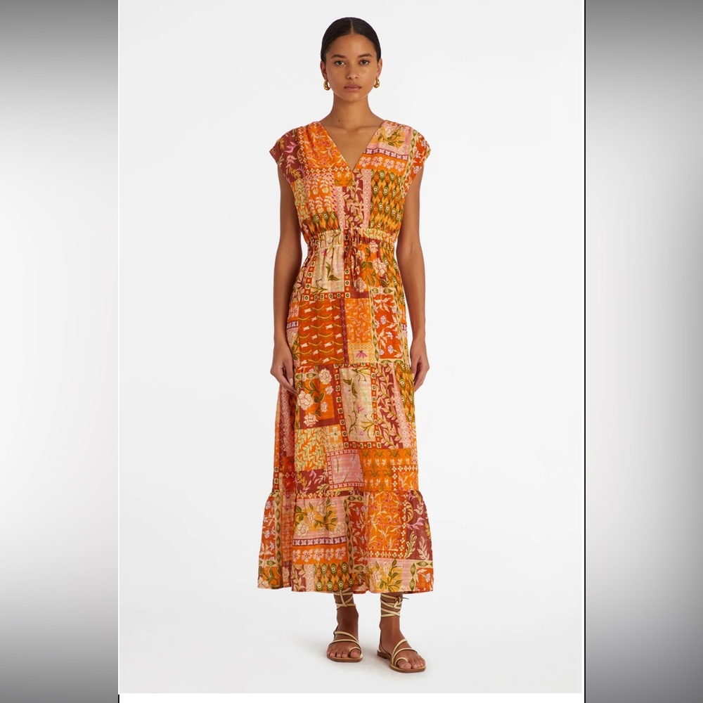 Marie Oliver Indy Dress in Poppy Patchwork Large